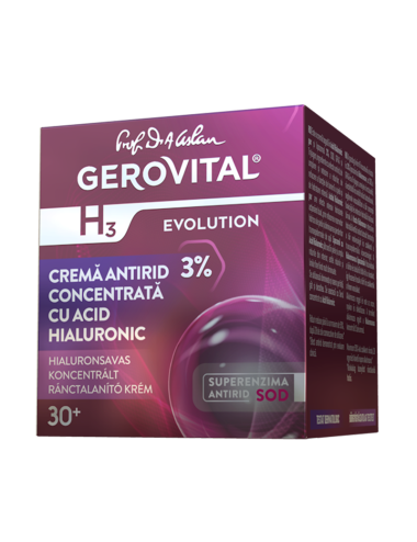 Anti-wrinkle cream concentrated with hyaluronic acid 3%